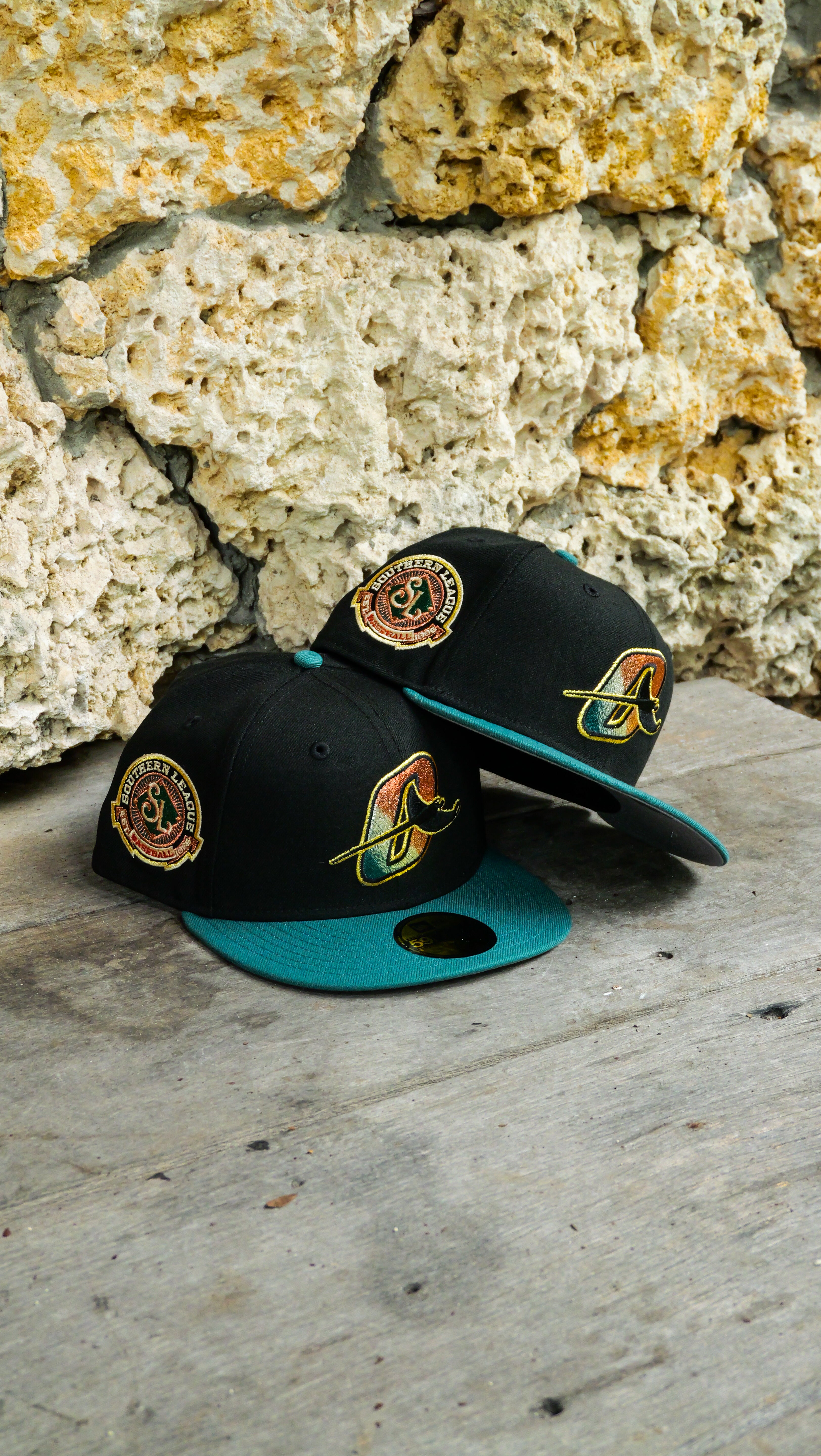 New Era Orlando Rays Southern League Side Patch Grey UV 59Fifty Fitted (Black/Pine Green)