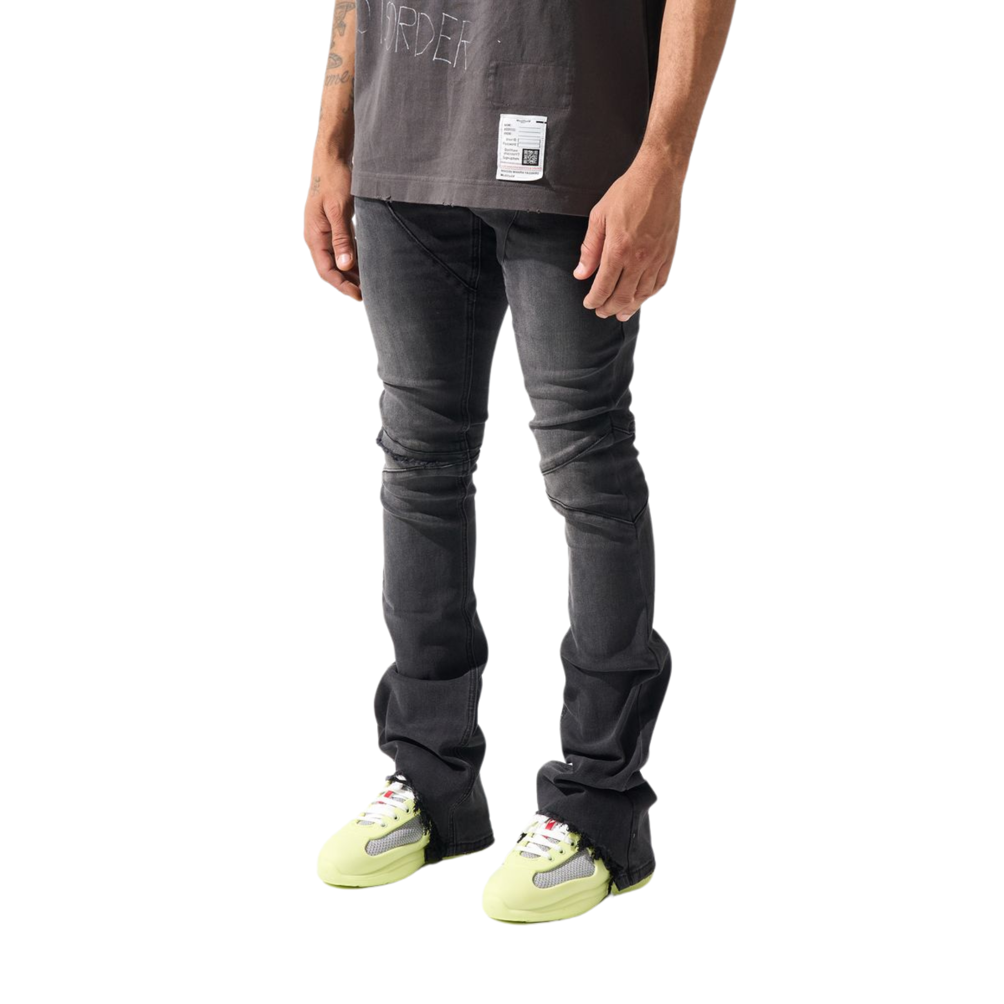 Serenede "Nickel" Stacked Jeans (Grey) - Serenede