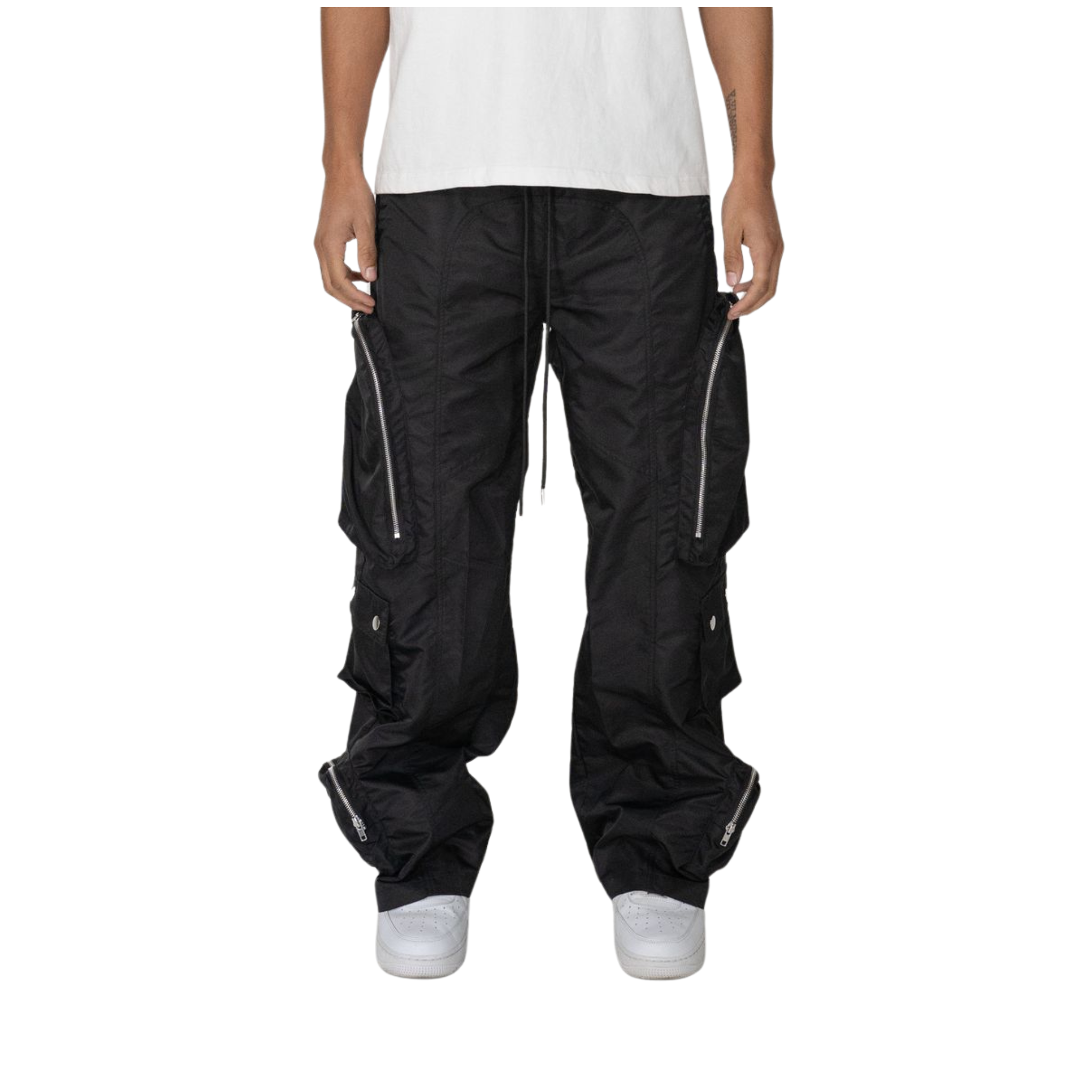 EPTM Baggy Moon Zip Cargo Pants (Black) - EPTM
