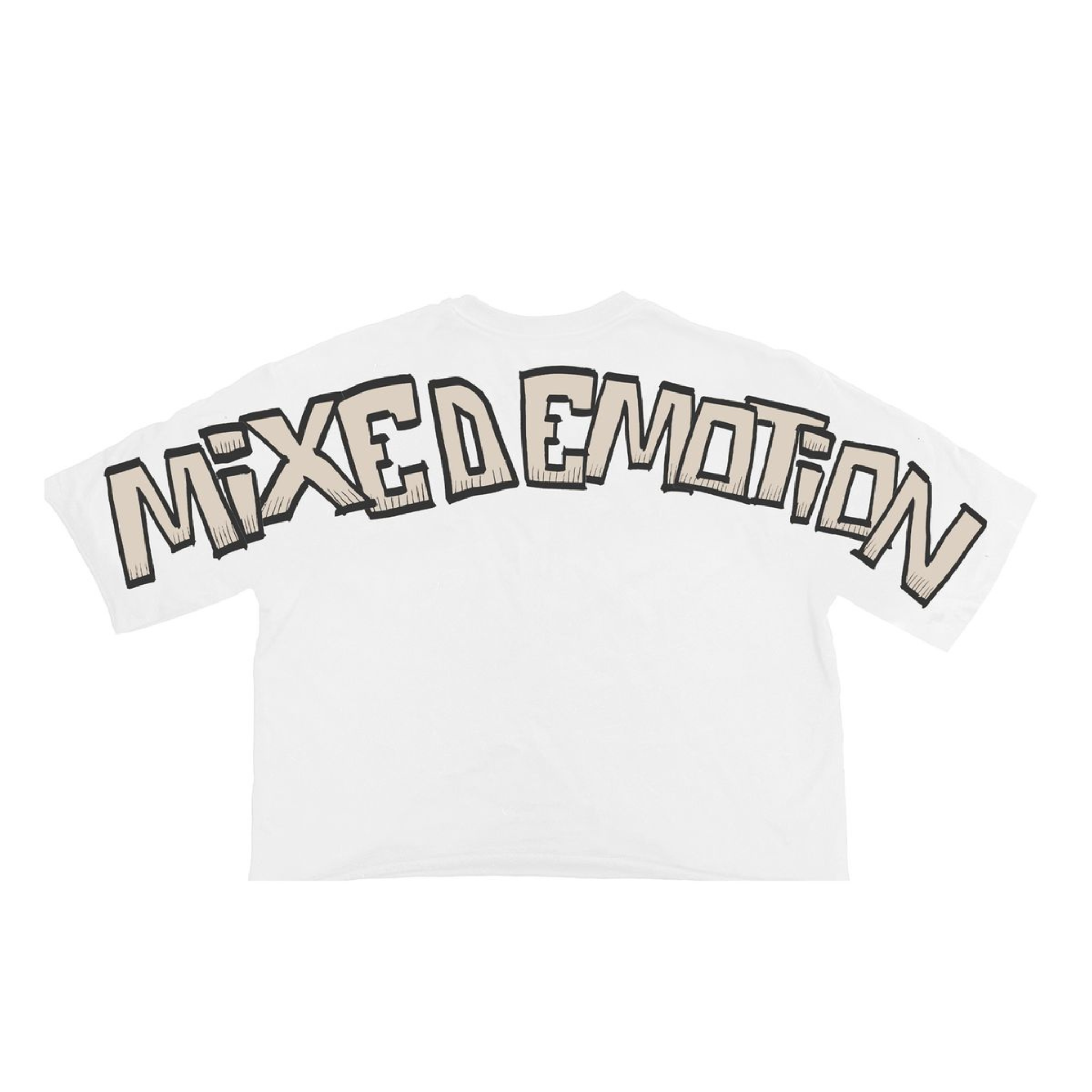 Mixed Emotion 'Pirate" Cropped Tee (White) - Mixed Emotion