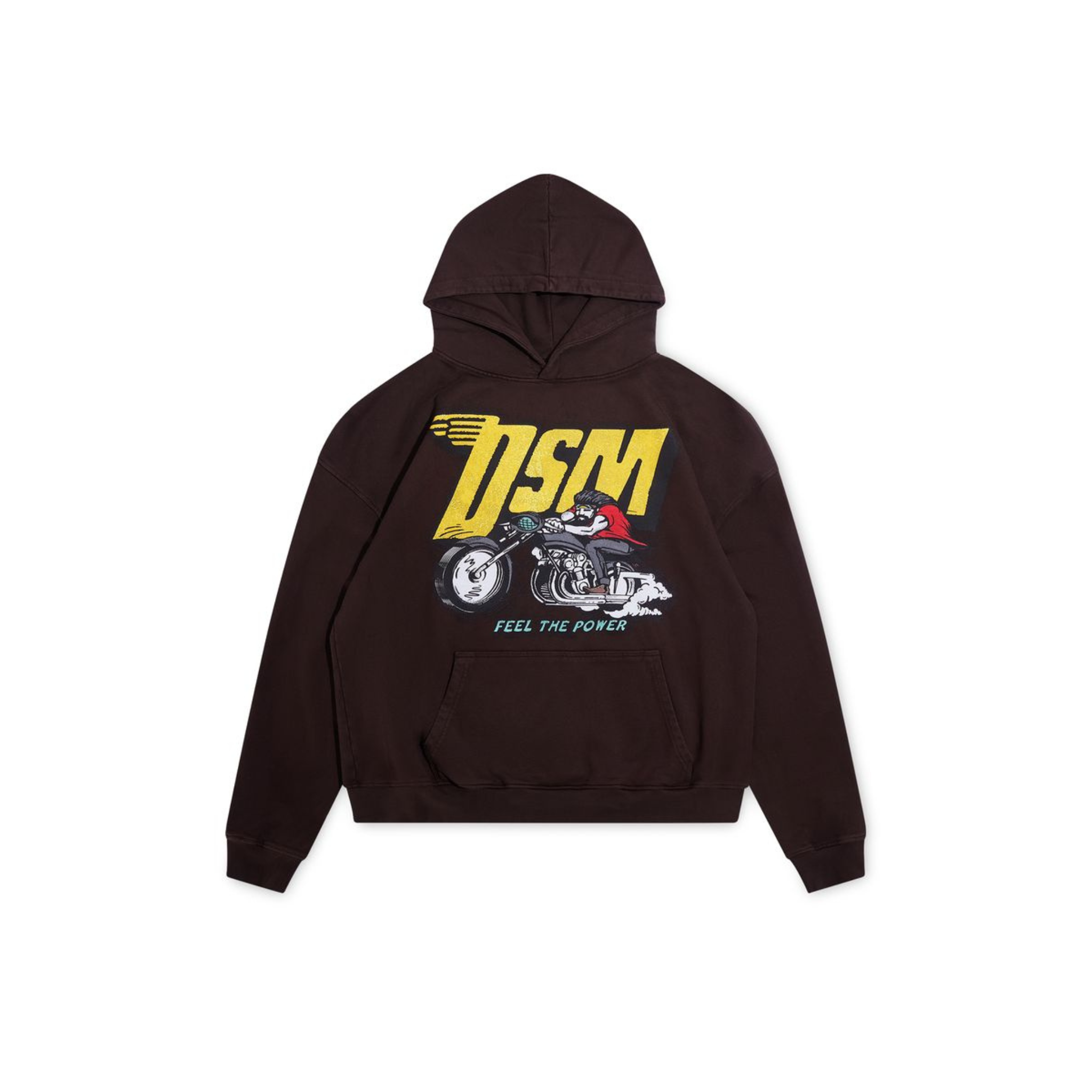 Diet Starts Monday French Terry Biker Hoodie (Brown) - Diet Starts Monday