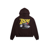 Diet Starts Monday French Terry Biker Hoodie (Brown) - Diet Starts Monday