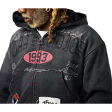 DUAA "Stamp" Zip Up Hoodie (Black)