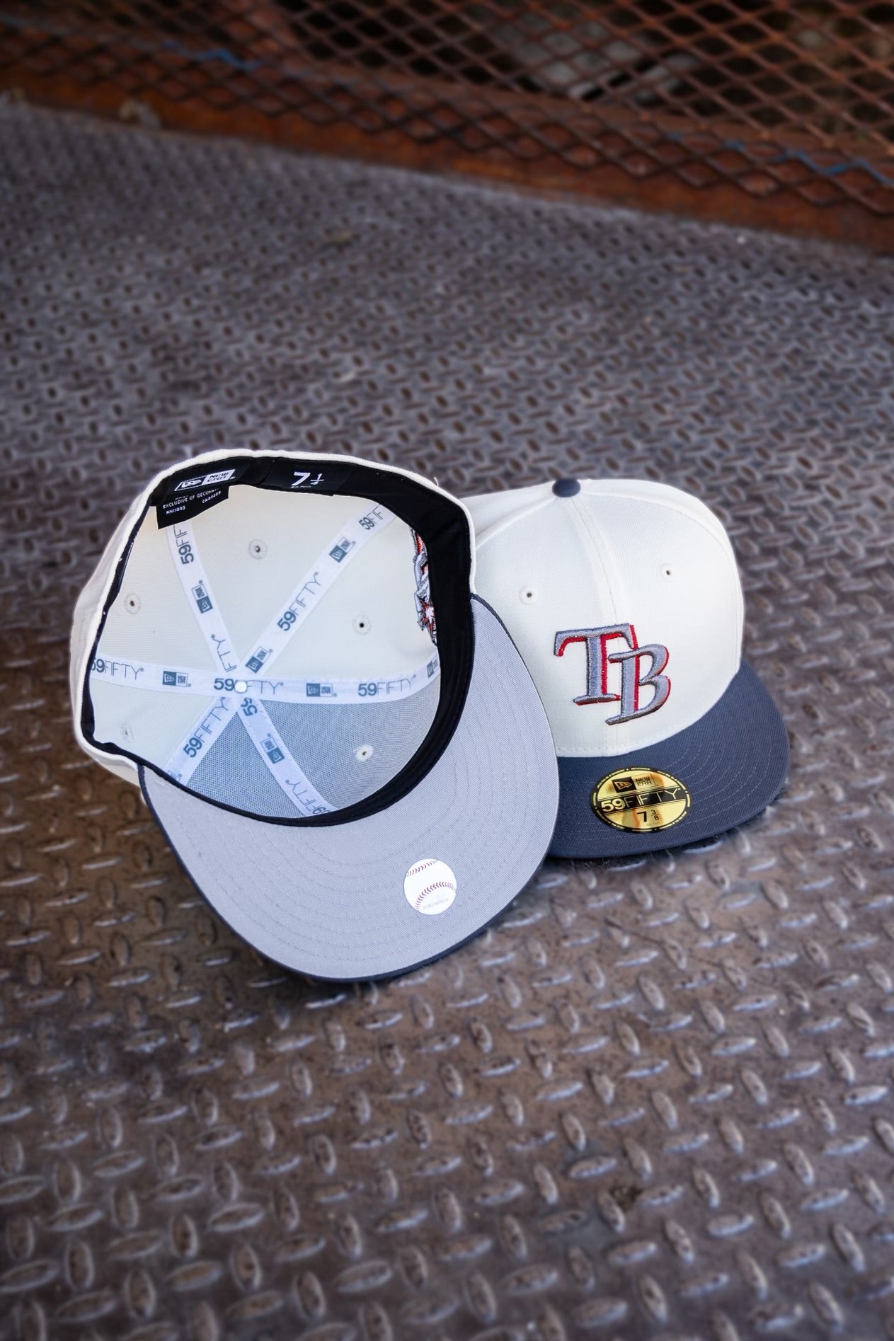 New Era Tampa Bay Rays 25th Anniversary Grey UV (Off White/Graphite) 59Fifty Fitted - New Era