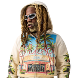 DUAA "Stay" Zip Up Hoodie (Cream)