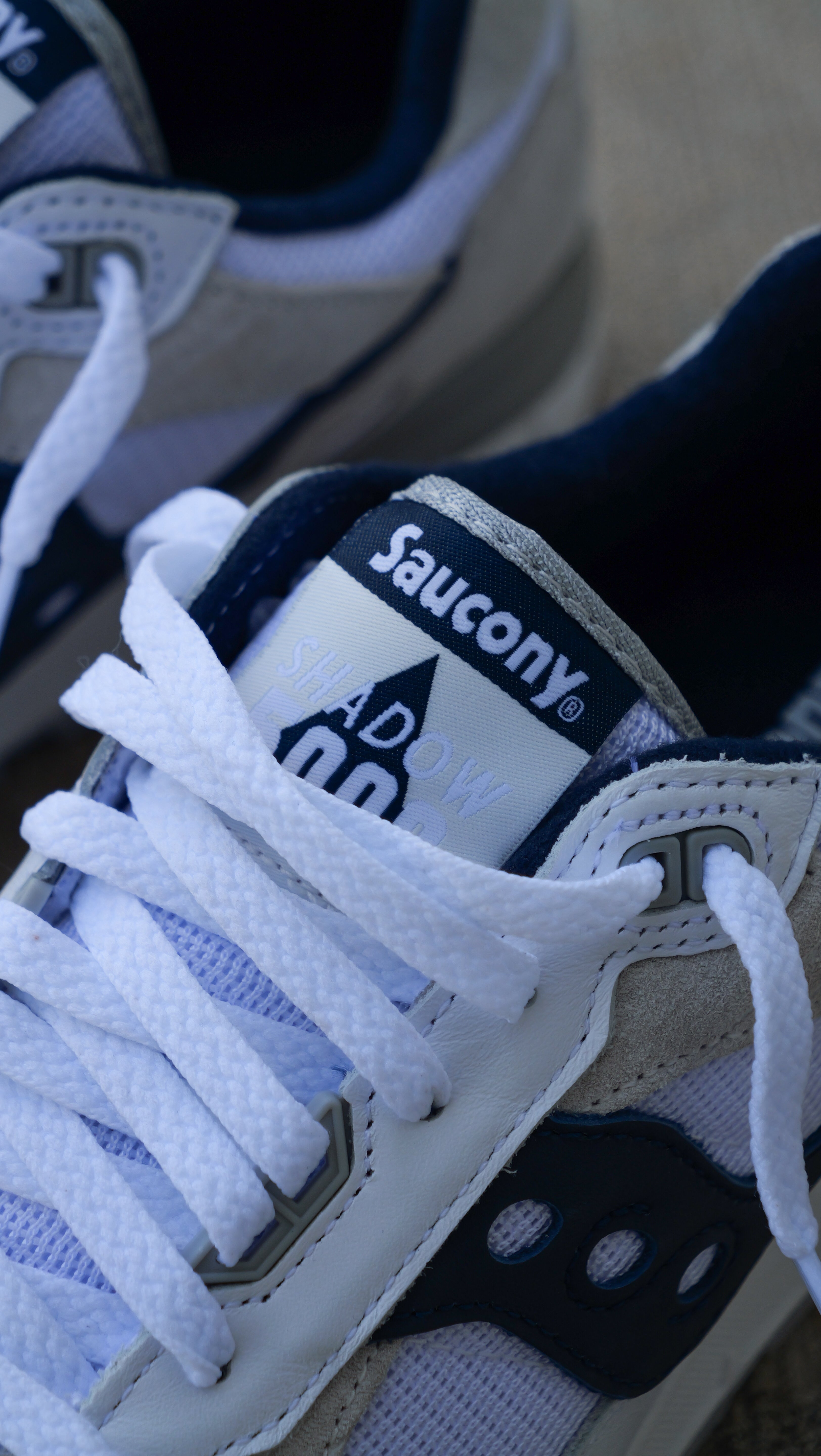 Mens Saucony Shadow 5000 (White/Navy) - Saucony