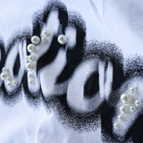 Mixed Emotion White “Pearl” Cropped Tee