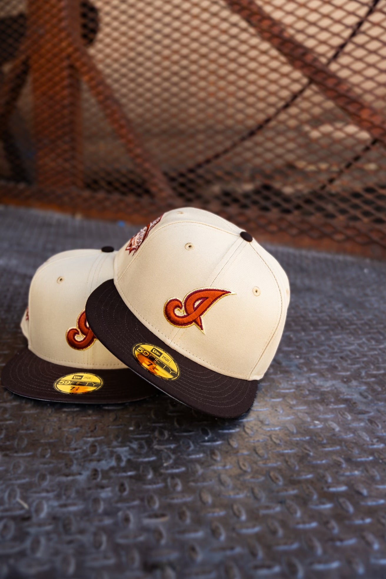 New Era Cleveland Indians Jacobs Field Grey UV (Vegas Gold/Burnt Wood) 59Fifty Fitted - New Era