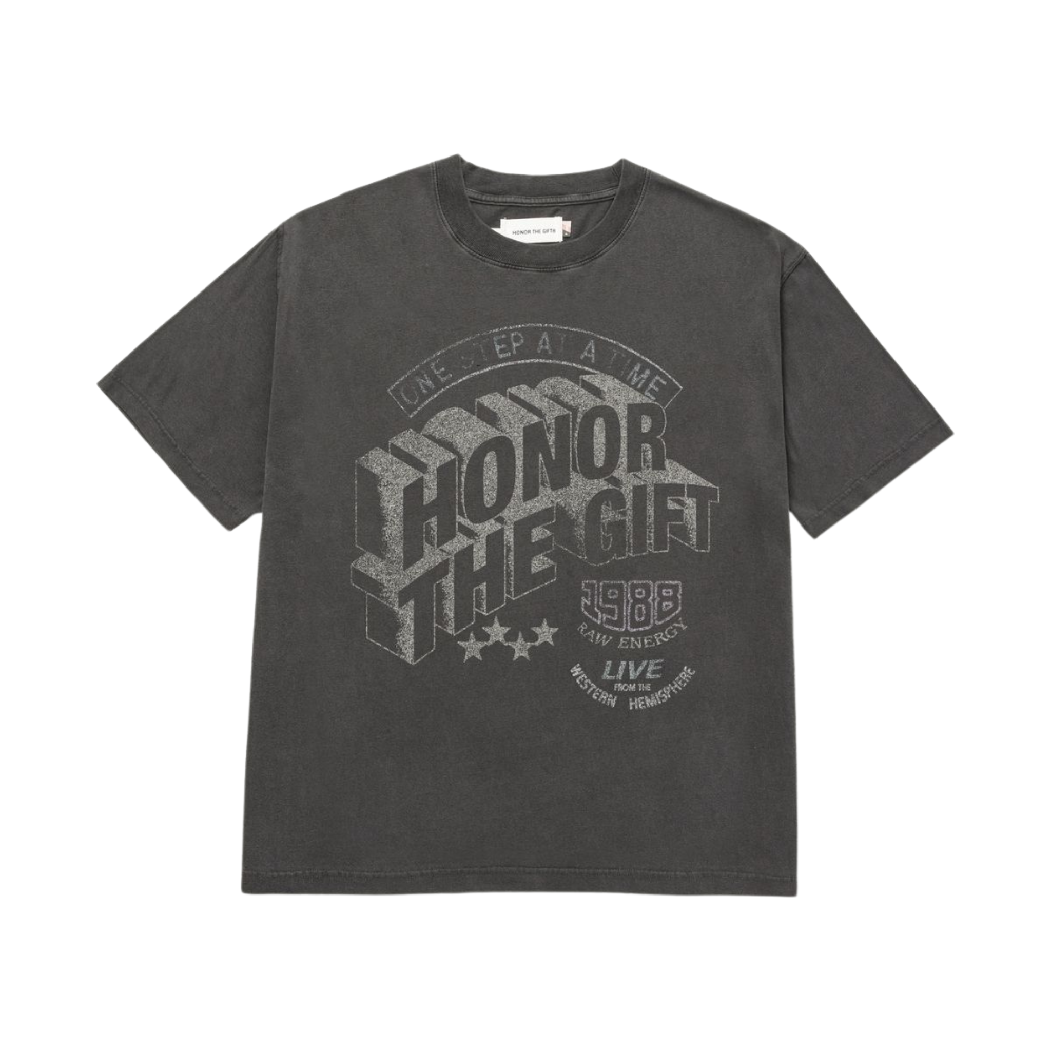 Honor The Gift Raw Energy T-Shirt (Vintage Black Wash) - Honor The Gift