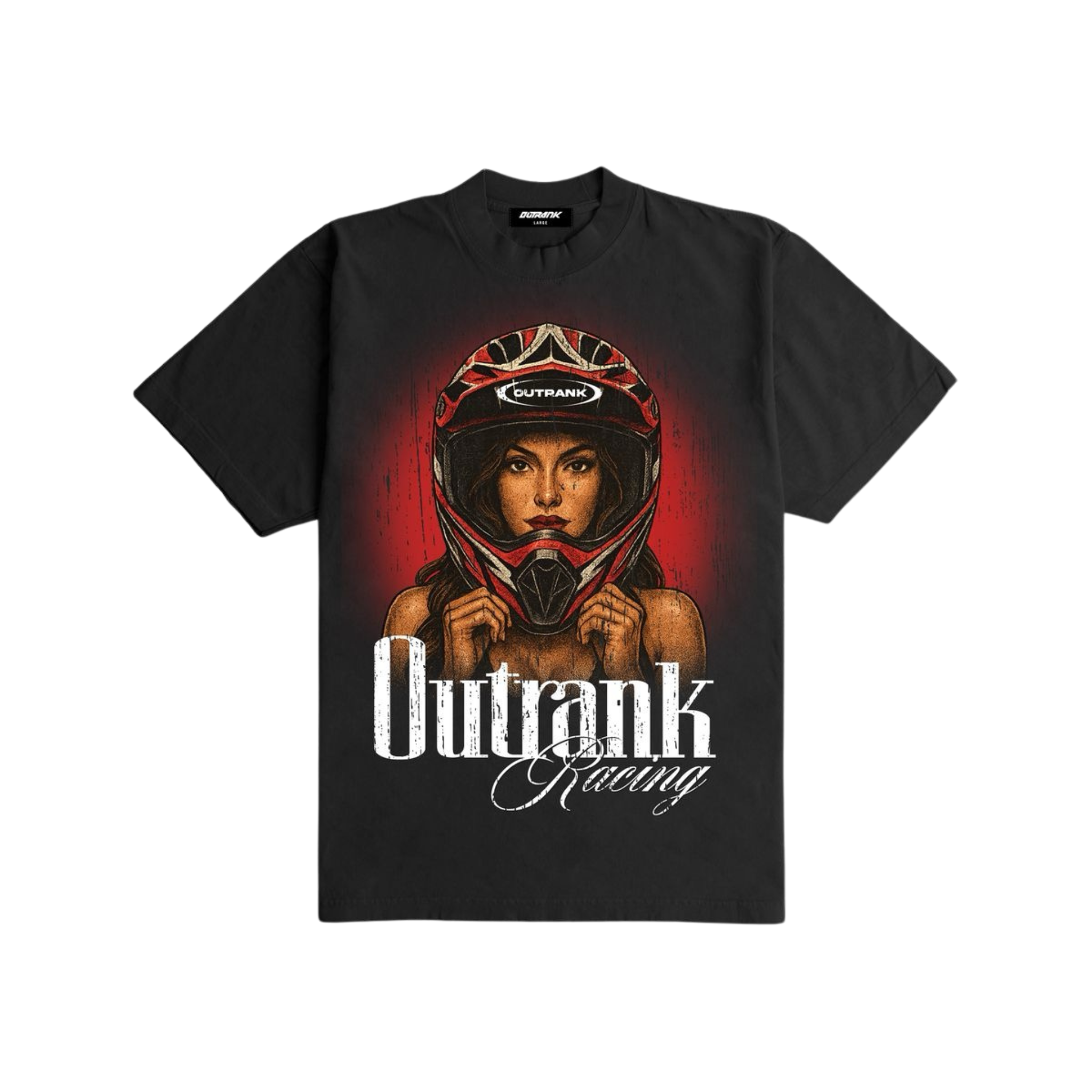 Outrank "Racing" Heavyweight T-shirt (Black)