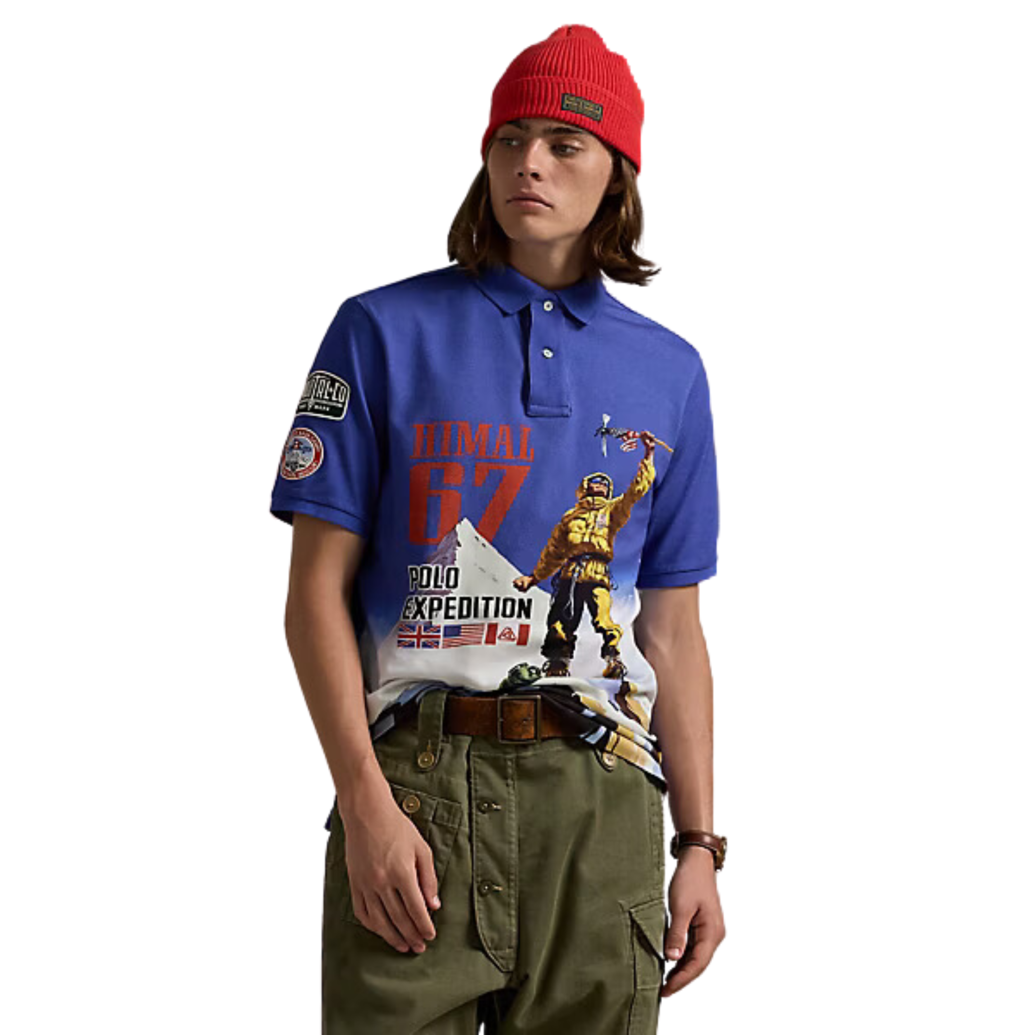 Polo Ralph Lauren Classic Fit Mesh Graphic Polo Shirt (Sapphire Star) - Polo Ralph Lauren