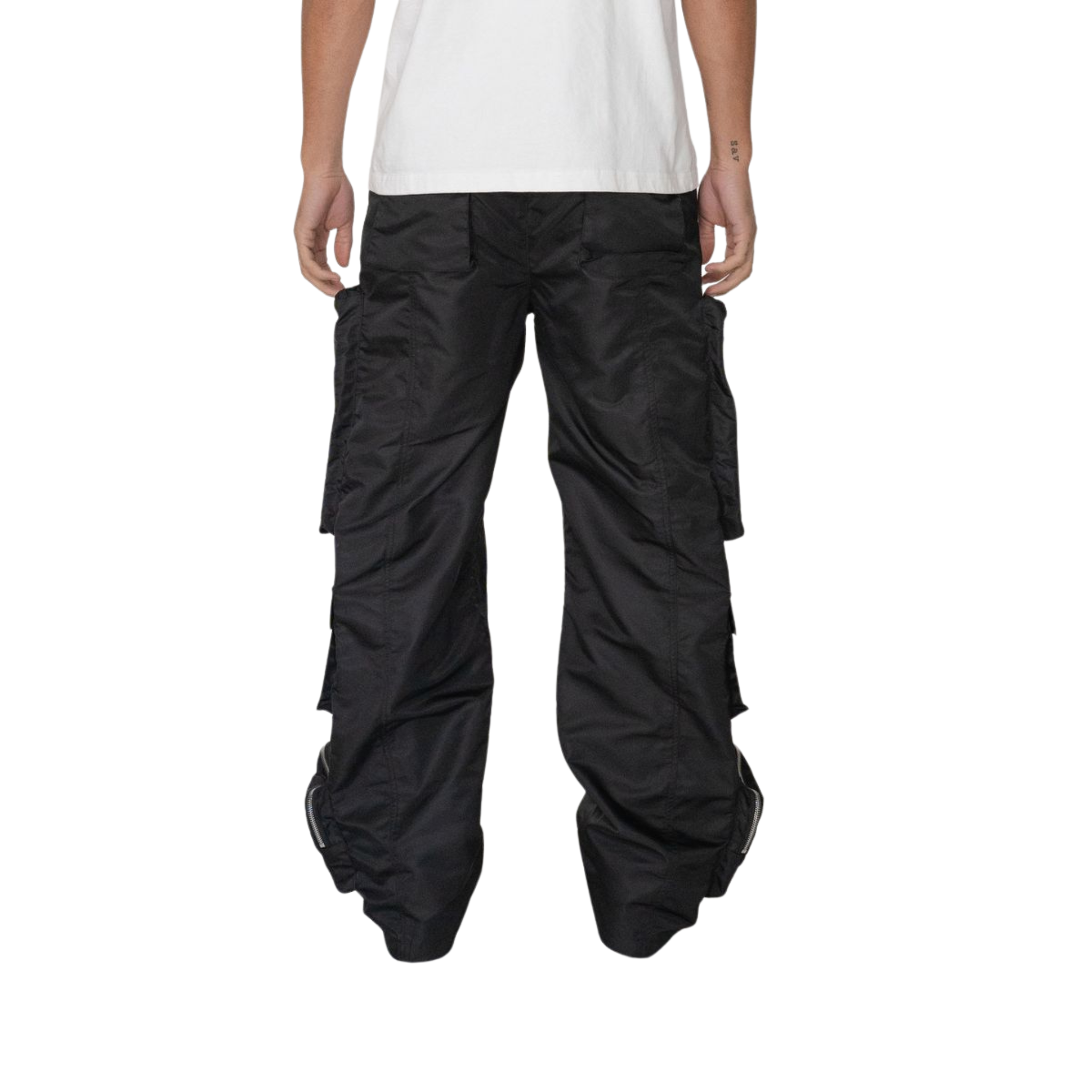 EPTM Baggy Moon Zip Cargo Pants (Black) - EPTM
