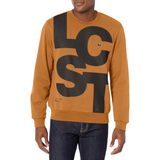 Lacoste Classic Fit Contrast Lettering Cotton Sweatshirt (Brown) - Lacoste