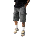 Serenede "Cave" Denim Shorts (Grey) - Serenede