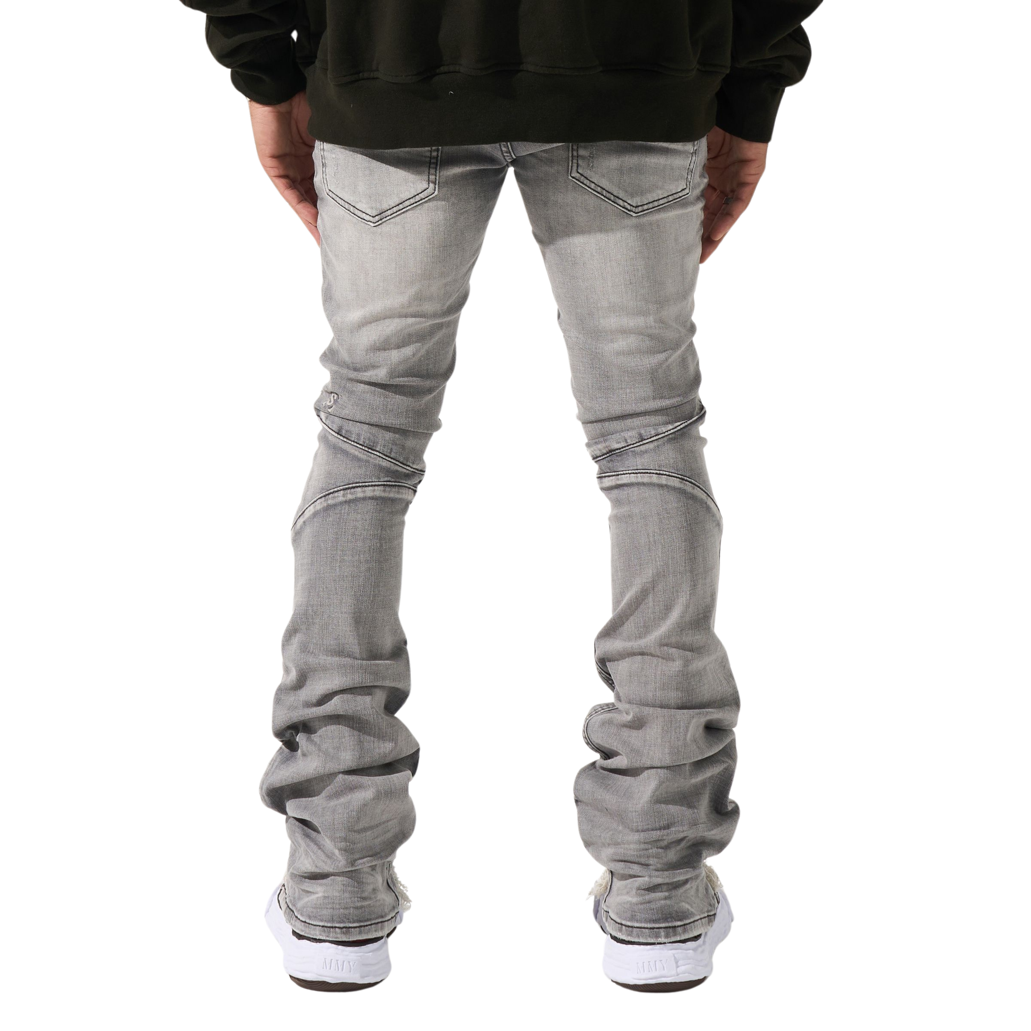 Serenede "Noctis" Stacked Jeans (Grey) - Serenede