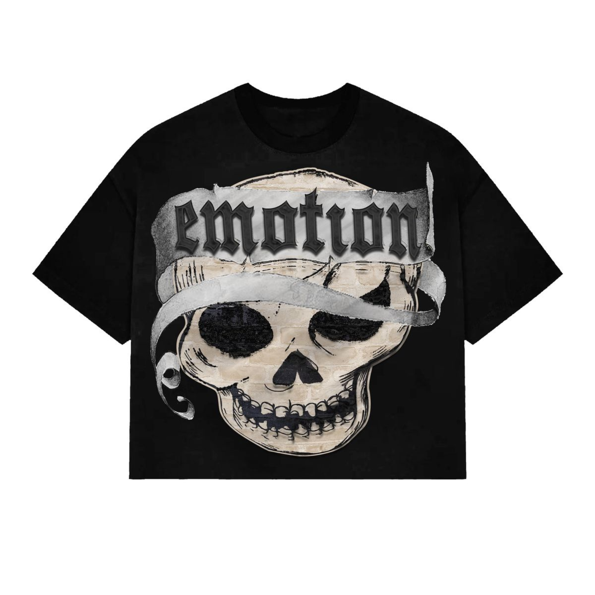 Mixed Emotion 'Pirate" Cropped Tee (Black) - Mixed Emotion