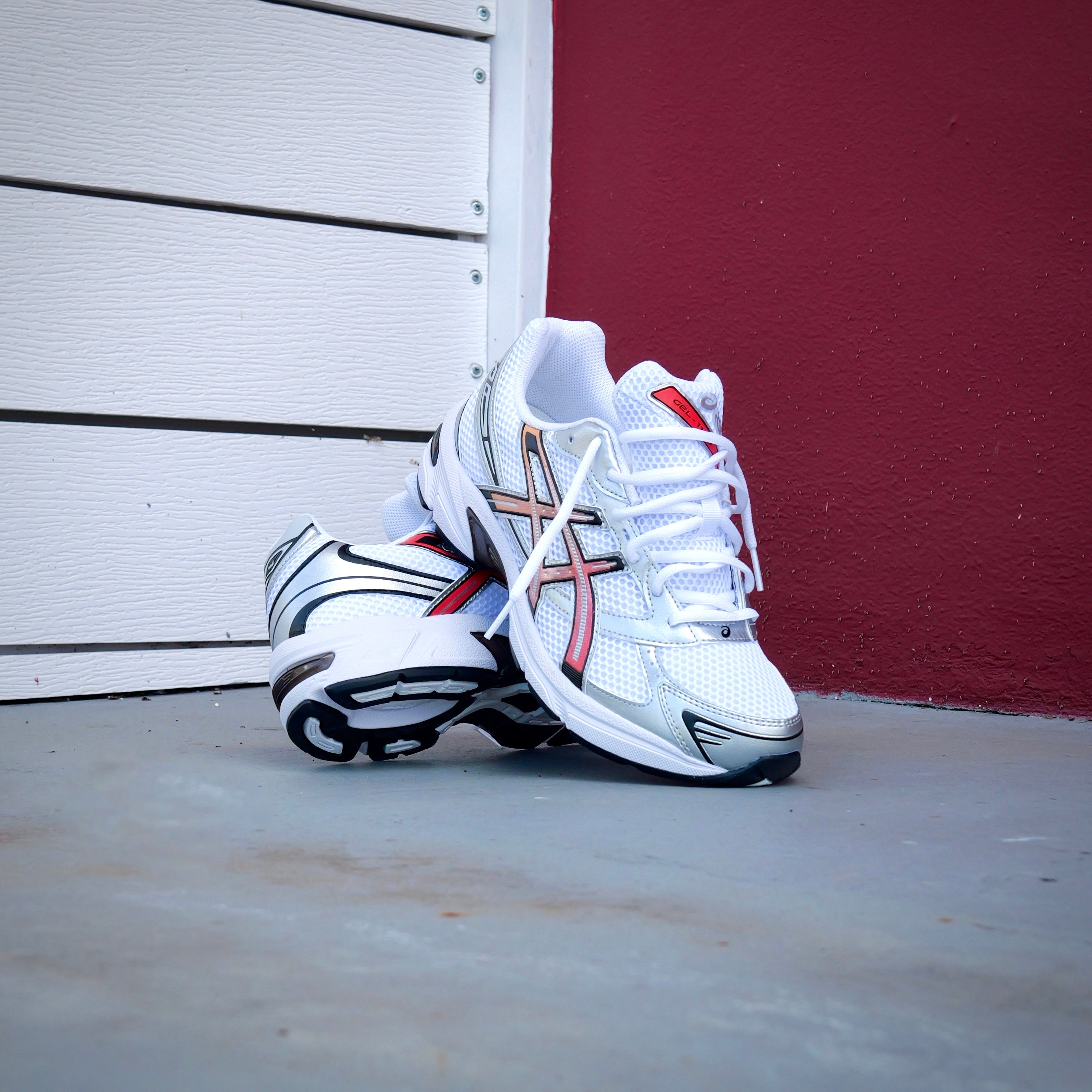 Mens Asics Gel-1130 (White/Red Snapper) - Asics