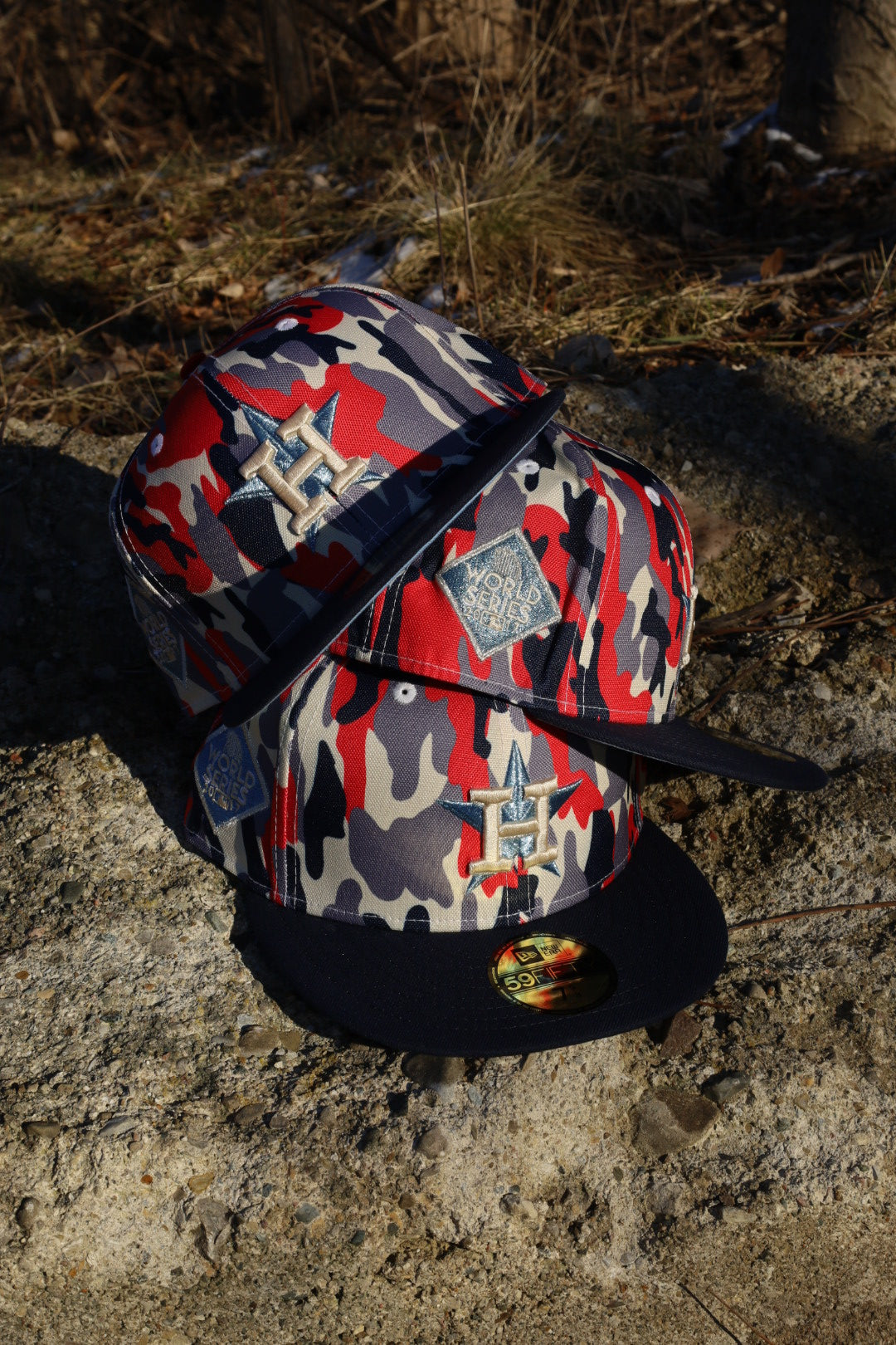 New Era Houston Astros 2017 World Series Sky UV 59Fifty Fitted (Camo/Navy) - New Era