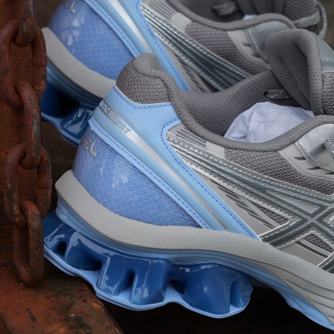 Mens Asics Gel-Kinetic Fluent (Clay Grey/Steel Grey)
