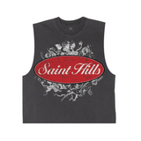 Saint Hills Heaven Gates Cut Sleeve Tee (Vintage Black) - Saint Hills