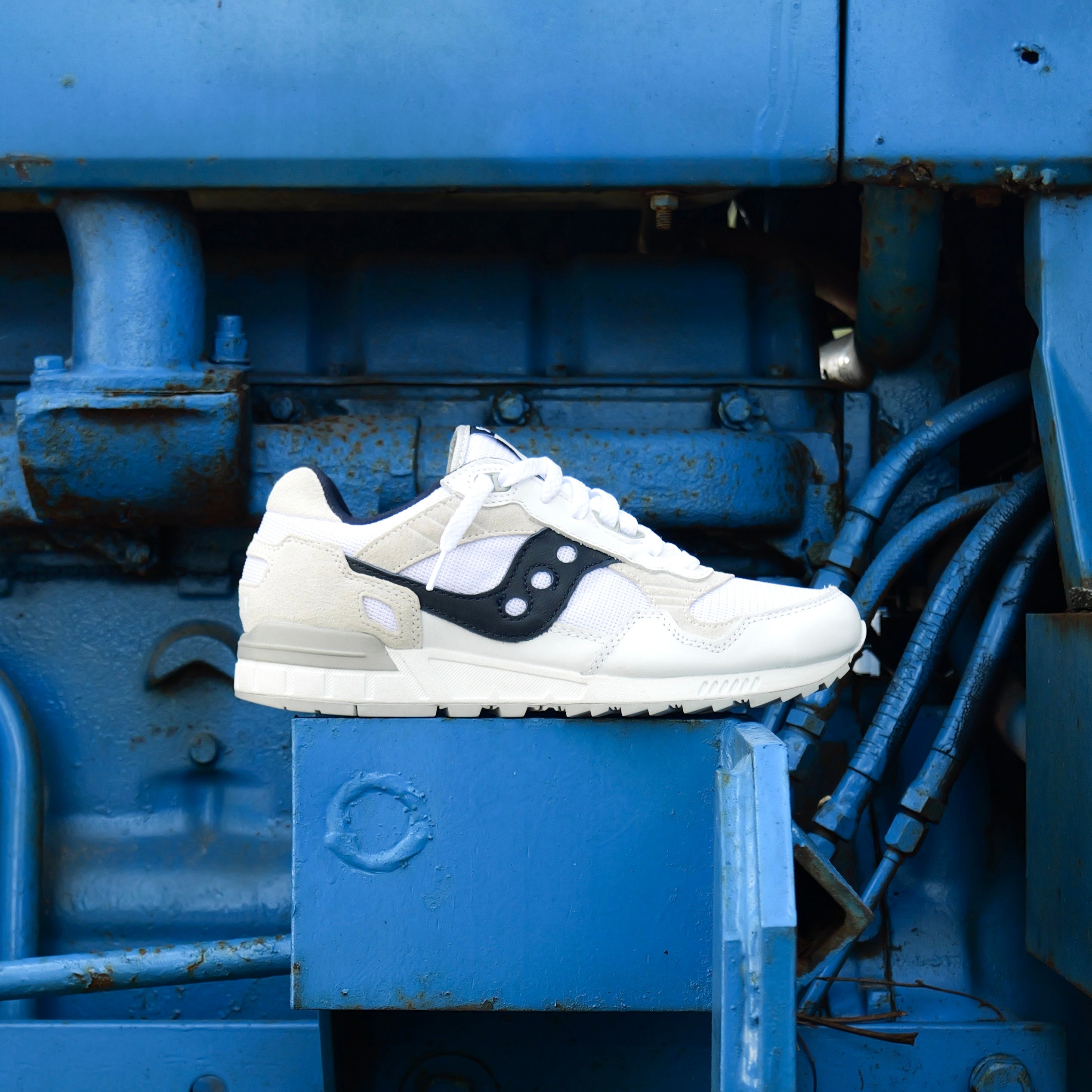 Mens Saucony Shadow 5000 (White/Navy) - Saucony