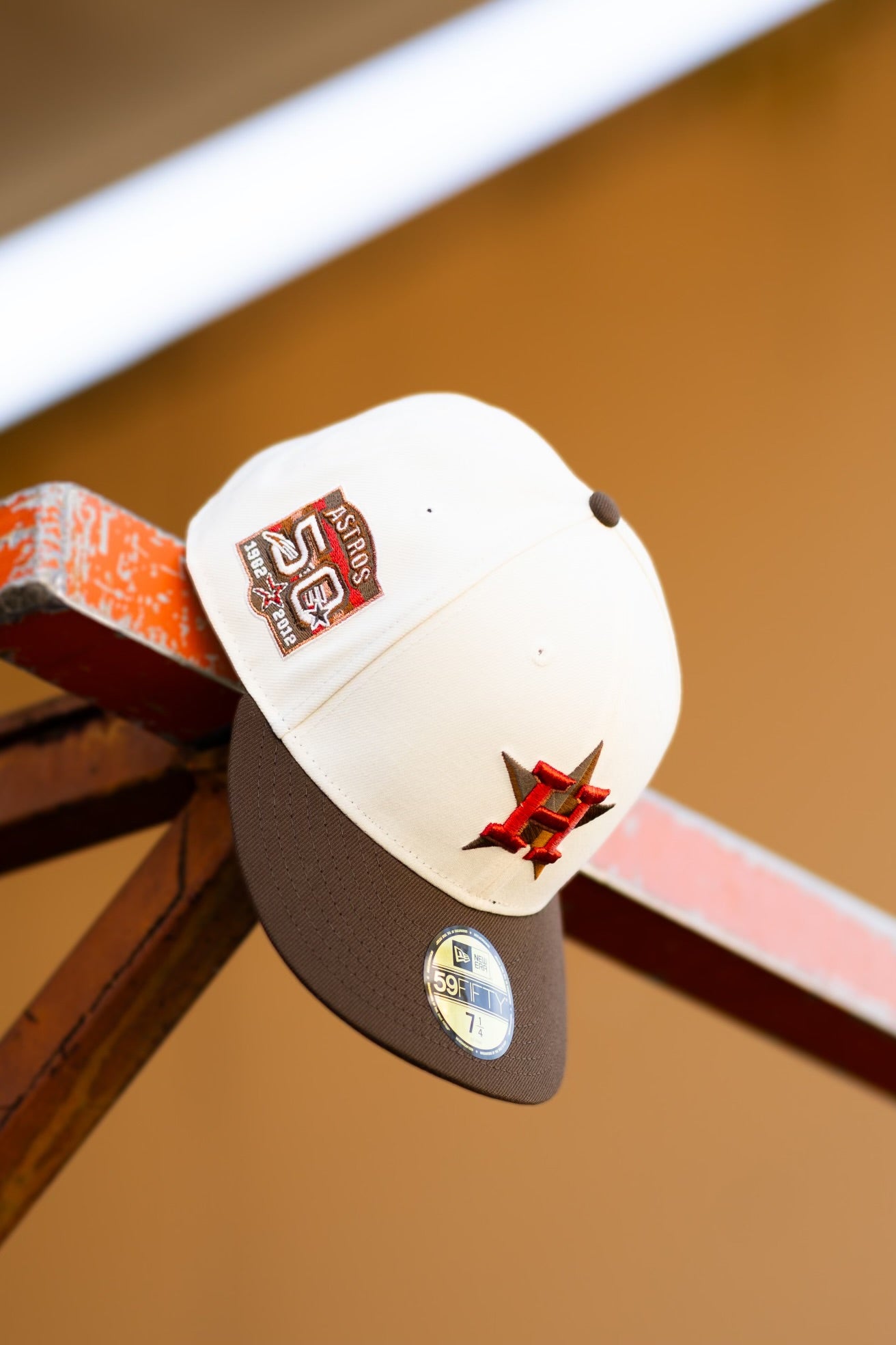 New Era Houston Astros 50th Anniversary Bronze UV (Off White/Walnut) 59Fifty Fitted - New Era
