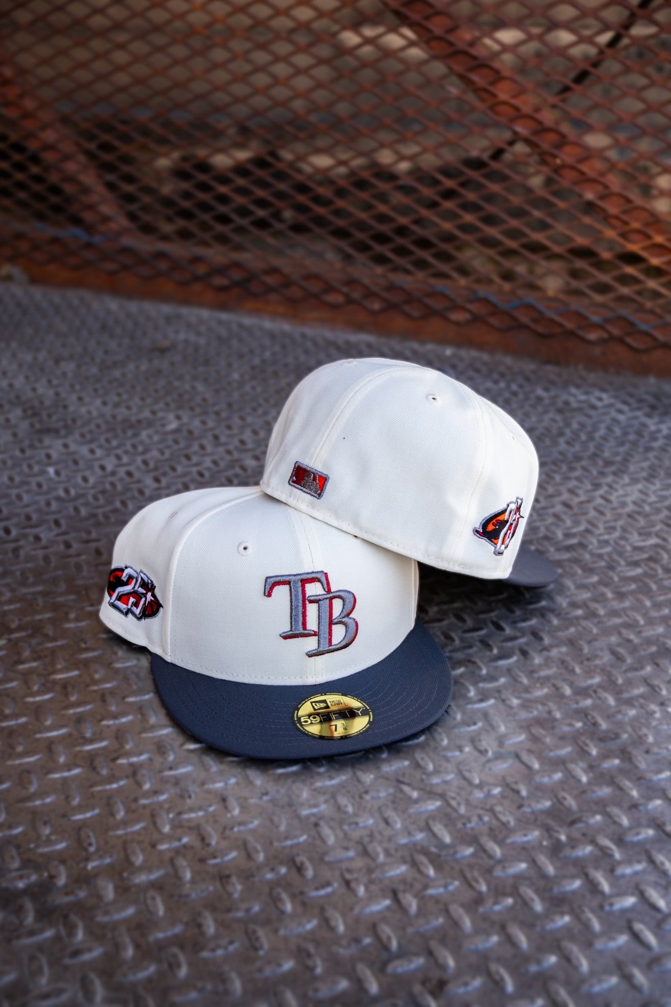 New Era Tampa Bay Rays 25th Anniversary Grey UV (Off White/Graphite) 59Fifty Fitted - New Era