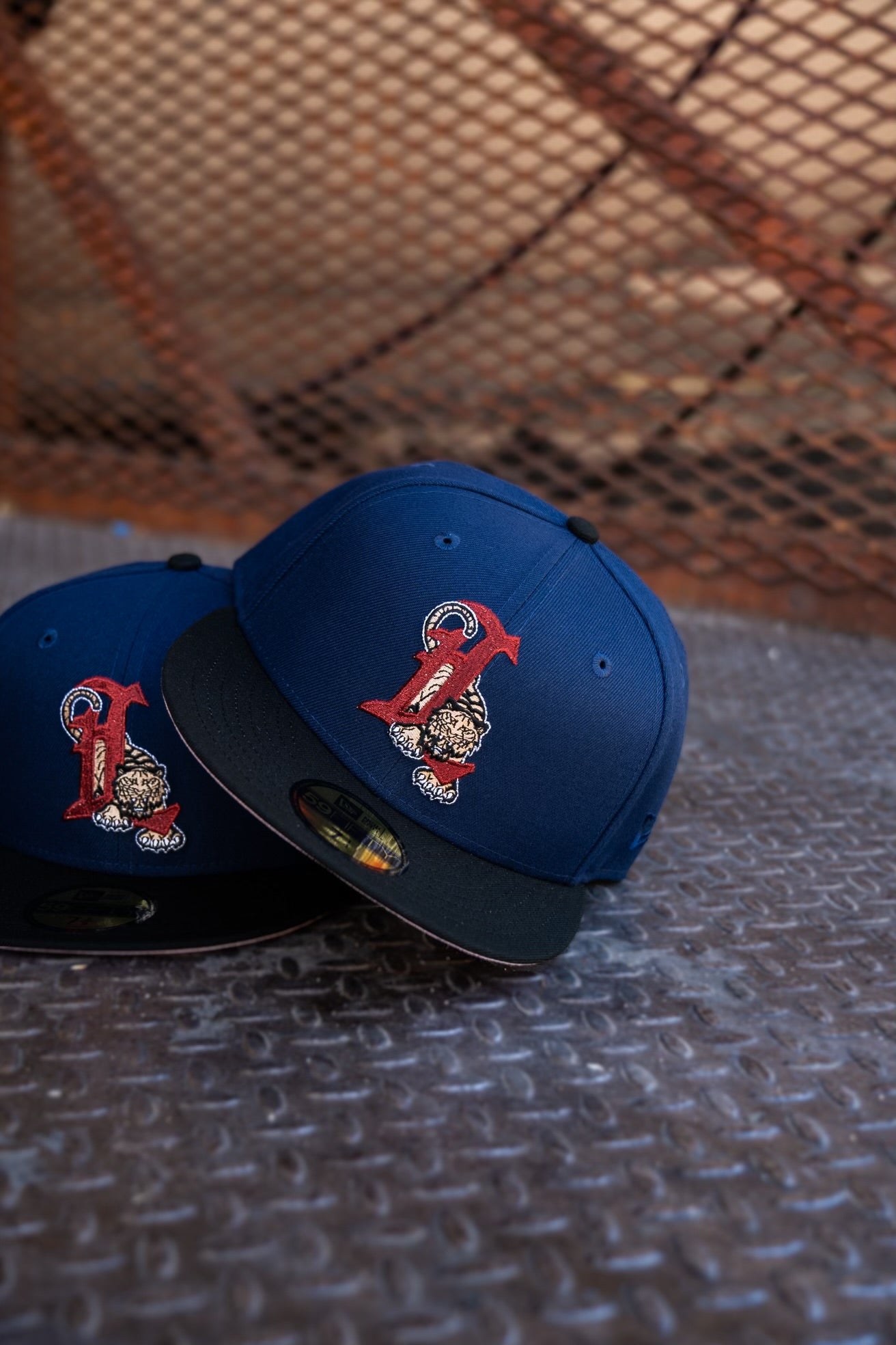 New Era Lakeland Tigers Pink UV (Navy/Black) 59Fifty Fitted - New Era