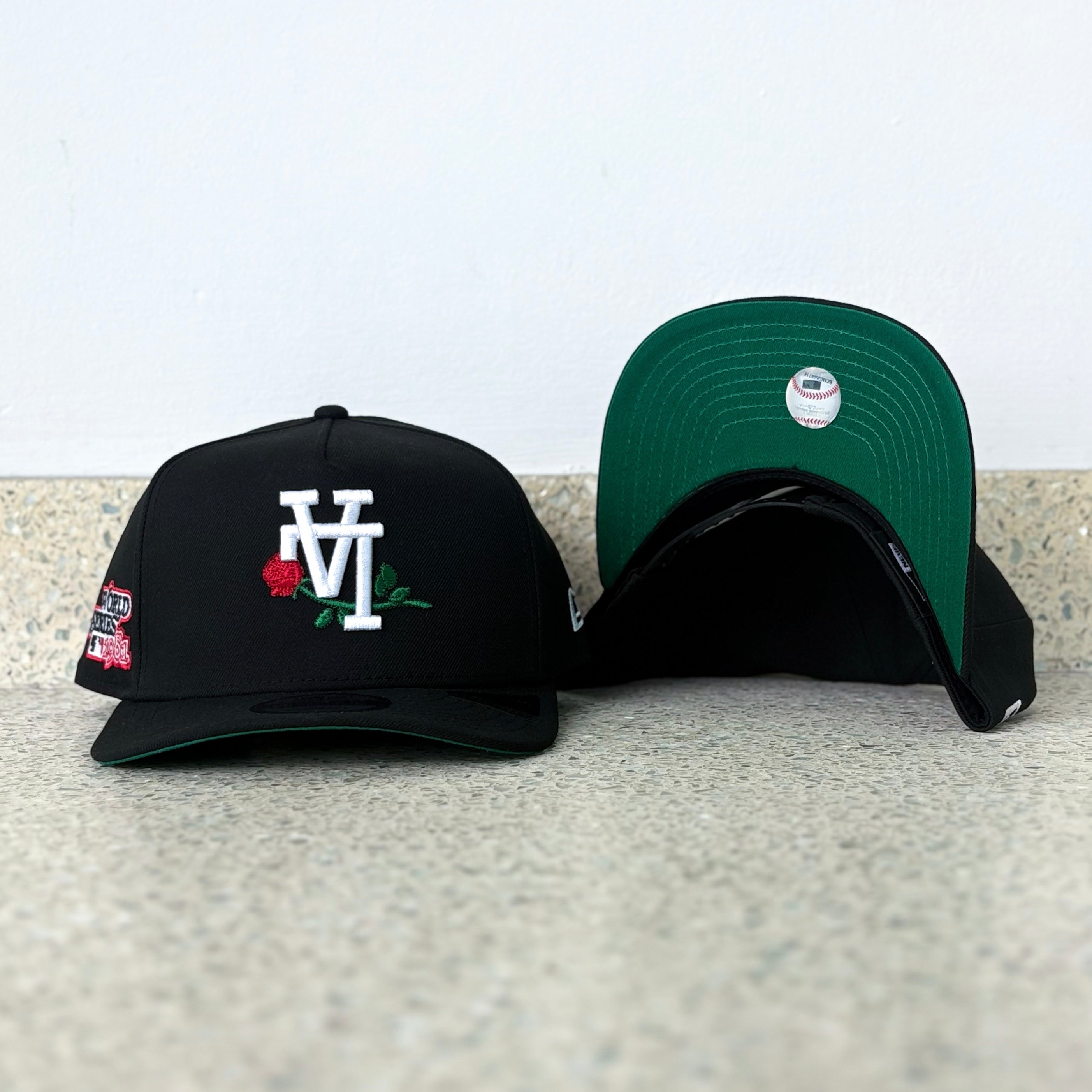 New Era Los Angeles Dodgers 1981 World Series Green UV 9Fifty A-Frame Snapback (Black)