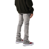 Serenede "Noctis" Stacked Jeans (Grey) - Serenede