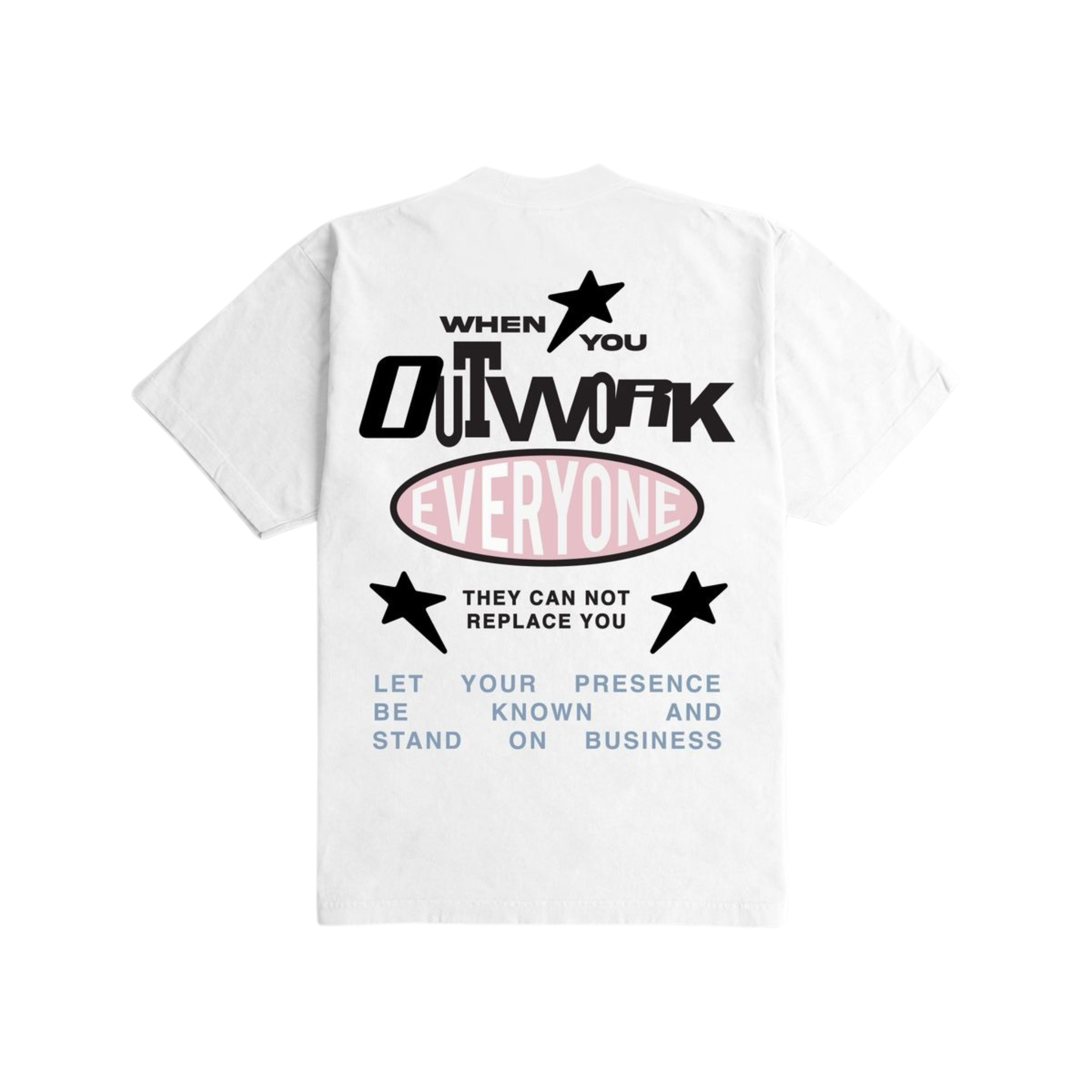 Outrank "They Can Not Replace You" Heavyweight T-shirt (White) - Outrank
