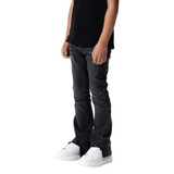 Kids Serenede "Nickel" Stacked Jeans (Grey) - Serenede