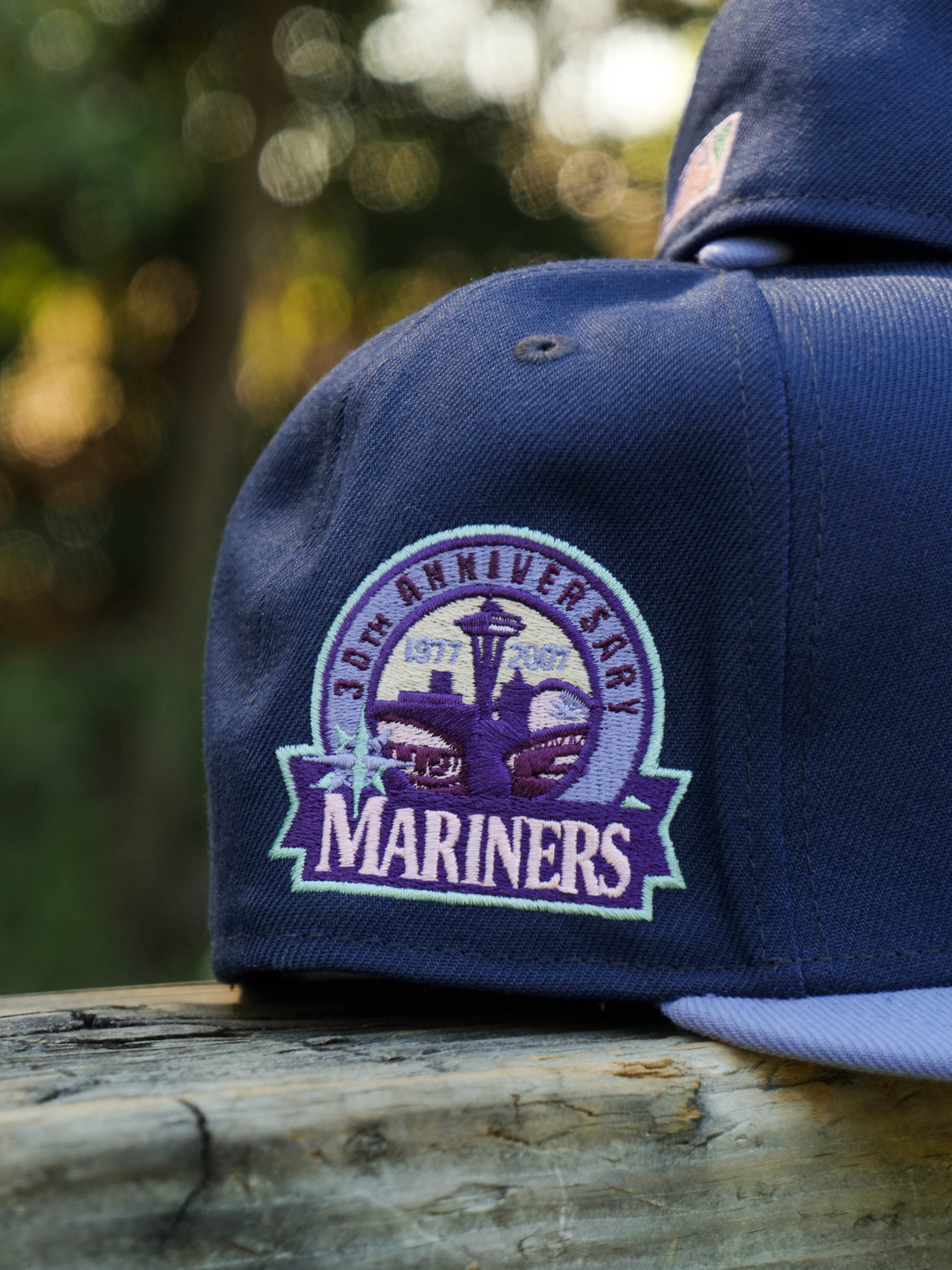 New Era Seattle Mariners 30th Anniversary Grey UV (Navy/Lavender) 59Fifty Fitted - New Era