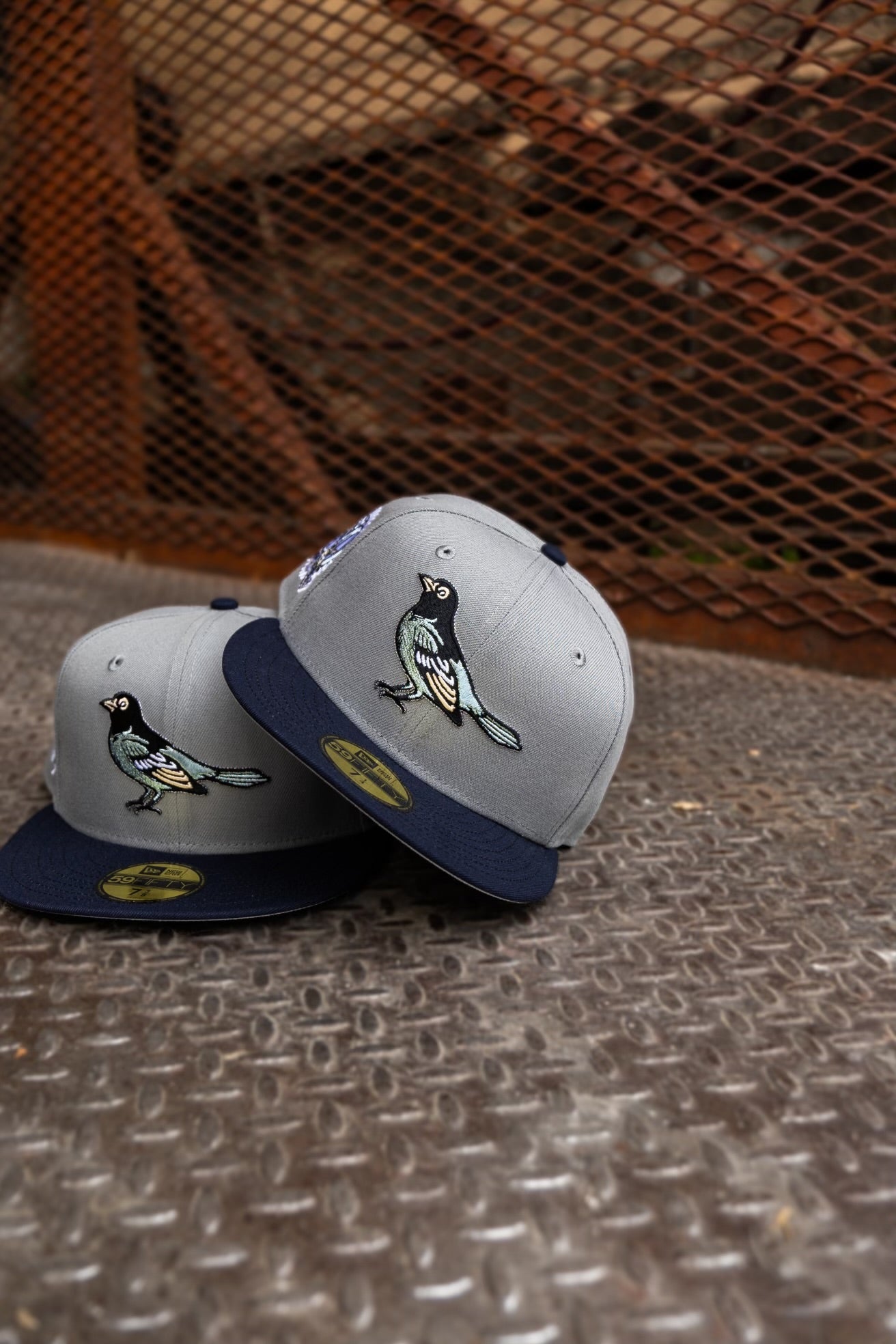 New Era Baltimore Orioles 50th Anniversary Grey UV (Cool Grey/Navy) 59Fifty Fitted - New Era