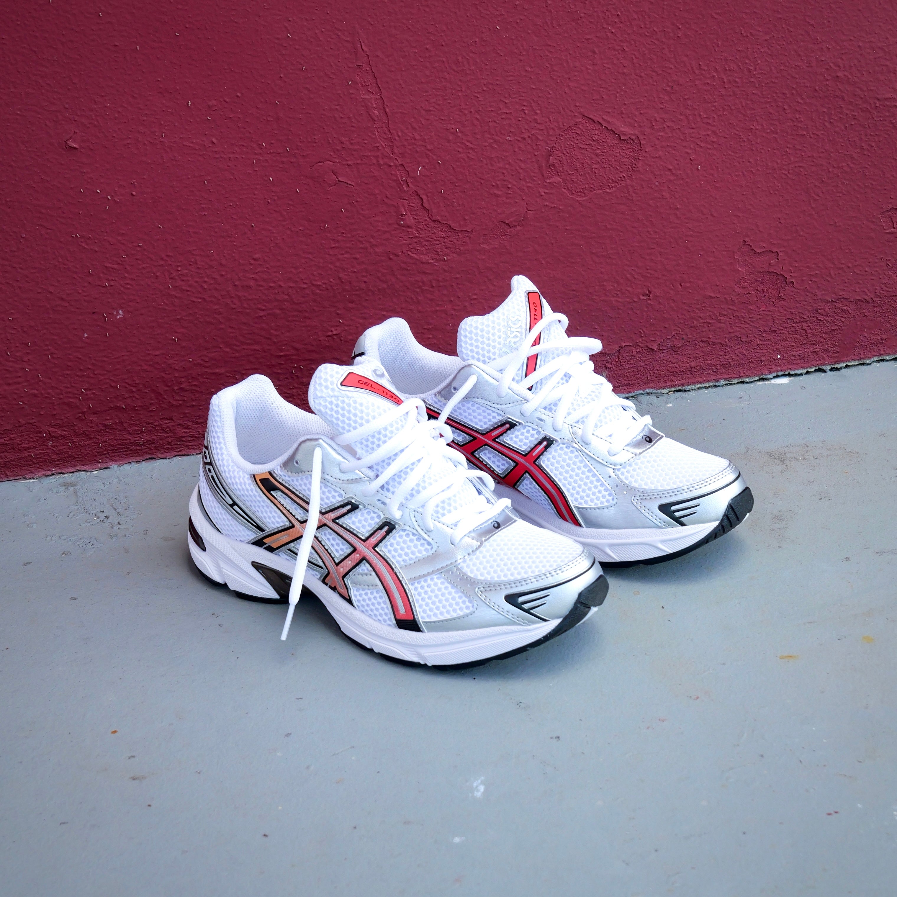 Mens Asics Gel-1130 (White/Red Snapper) - Asics