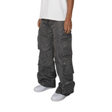 EPTM Baggy Moon Zip Cargo Pants (Grey) - EPTM