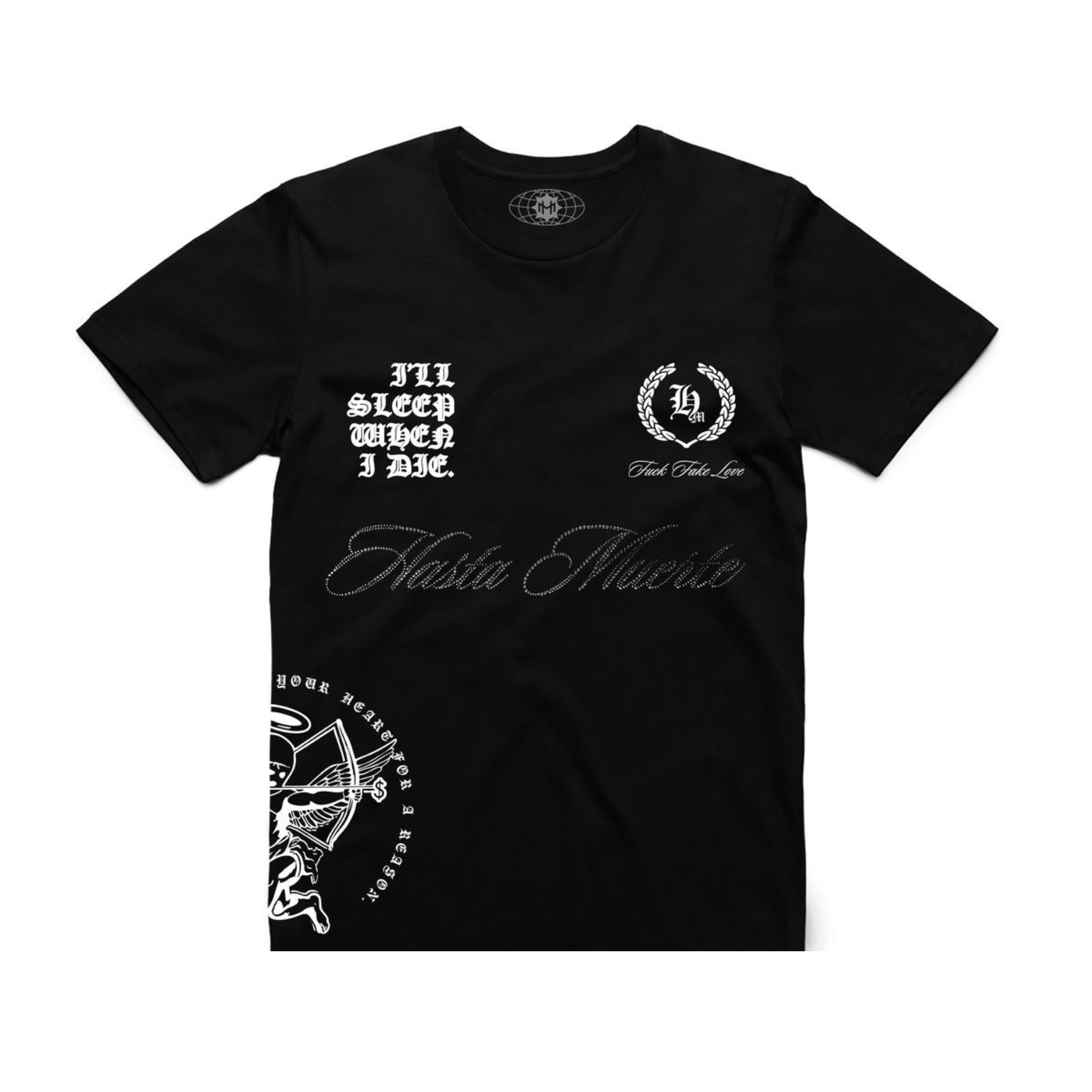 Hasta Muerte Rhinestones Fake Love (Black) - HASTA MUERTE