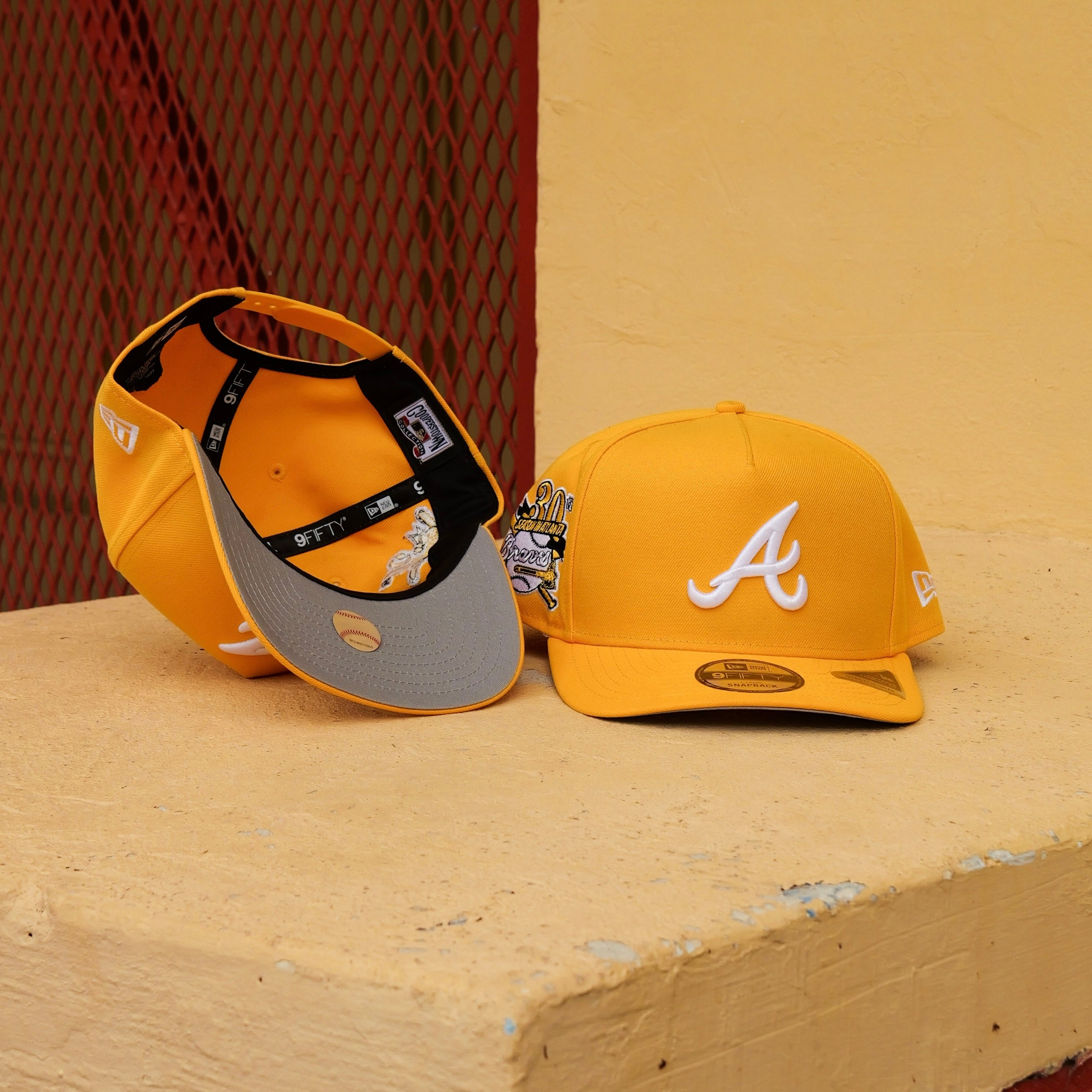 New Era Atlanta Braves 30th Season 9FIFTY A-Frame Snapback-(Gold)