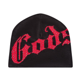 Godspeed OG Logo Studded Beanie (BOOM) (Black/Red) - Godspeed