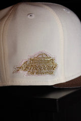 New Era Houston Astros Astrodome The Original Stadium Side Patch 59Fifty Fitted (Off White/Burnt Wood) - New Era