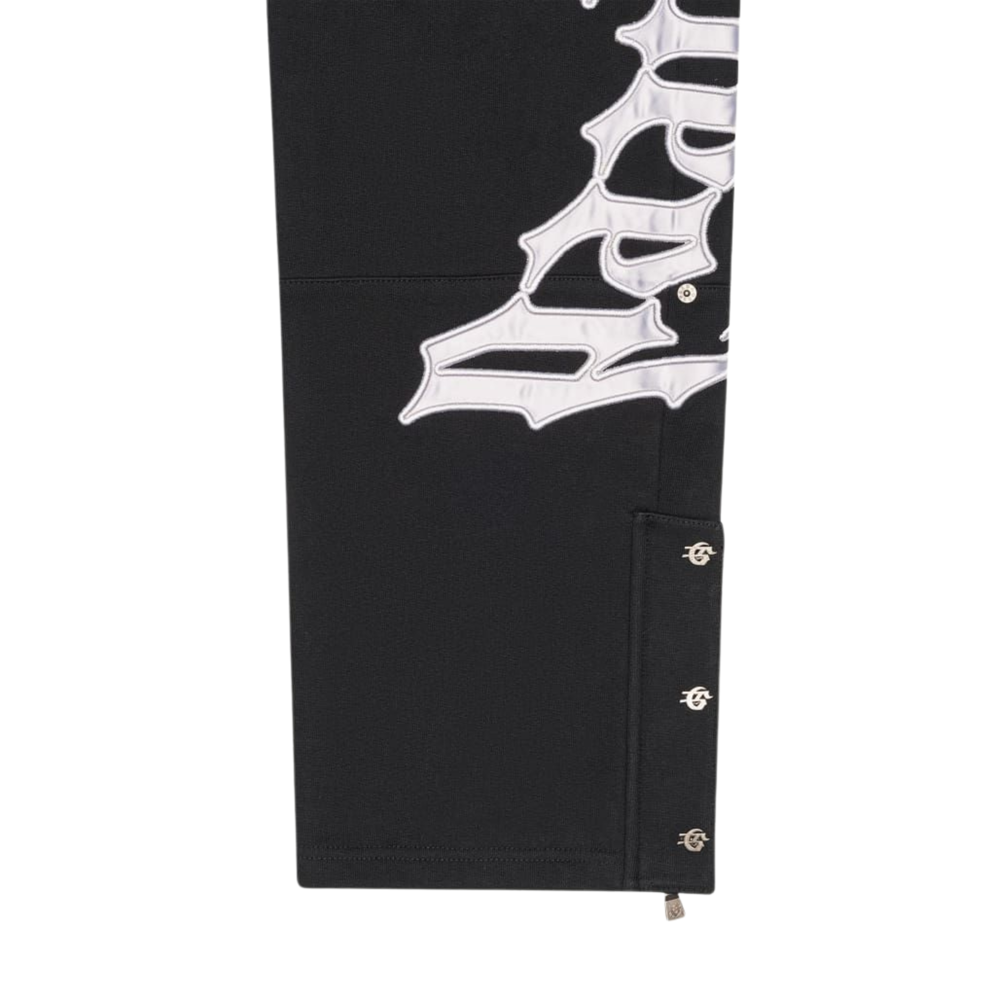 Godspeed OG Logo Sweatsuit V2 (Black/Silver Satin) - Godspeed