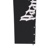 Godspeed OG Logo Sweatsuit V2 (Black/Silver Satin) - Godspeed