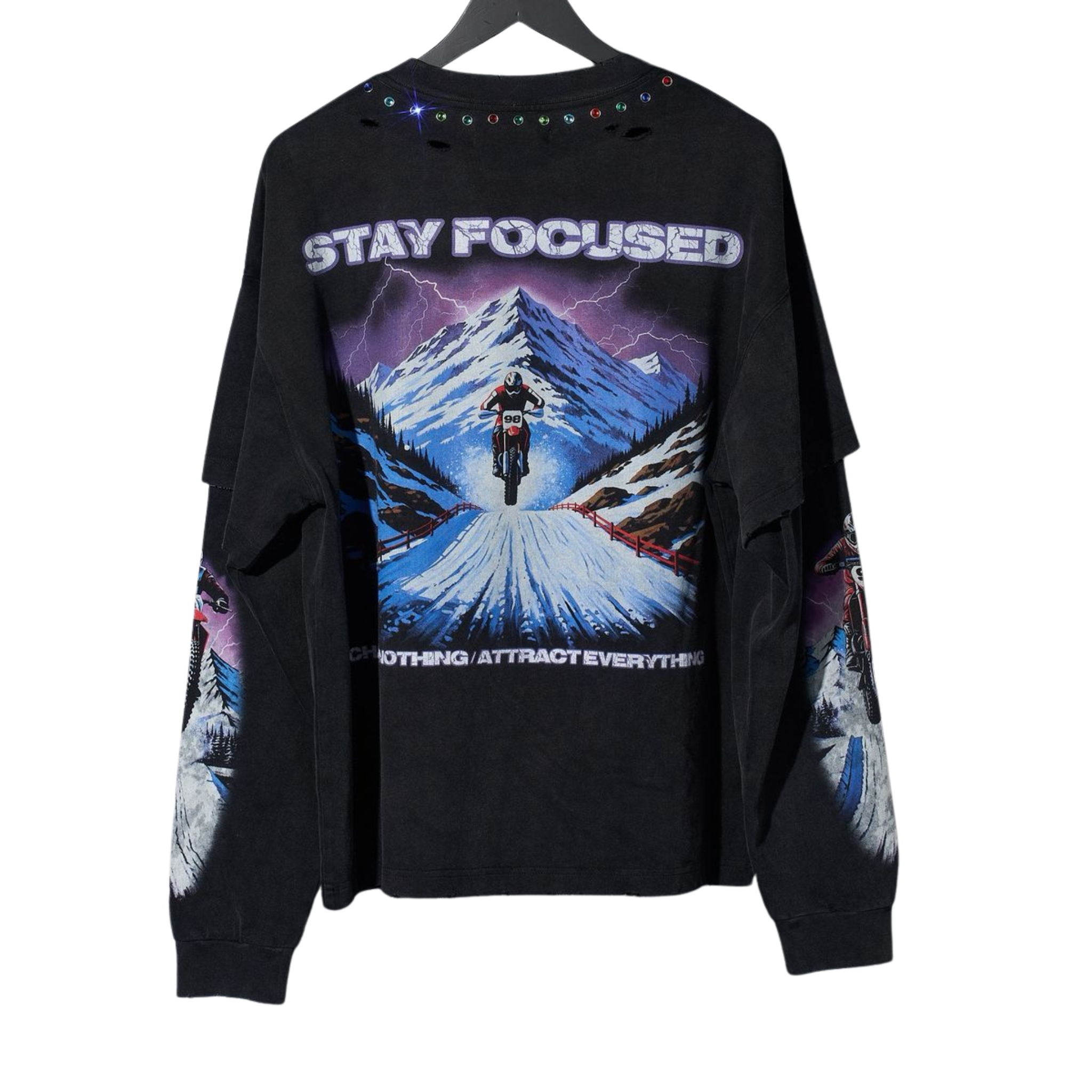 DUAA "Focused" LS Tee (Black) - DUAA