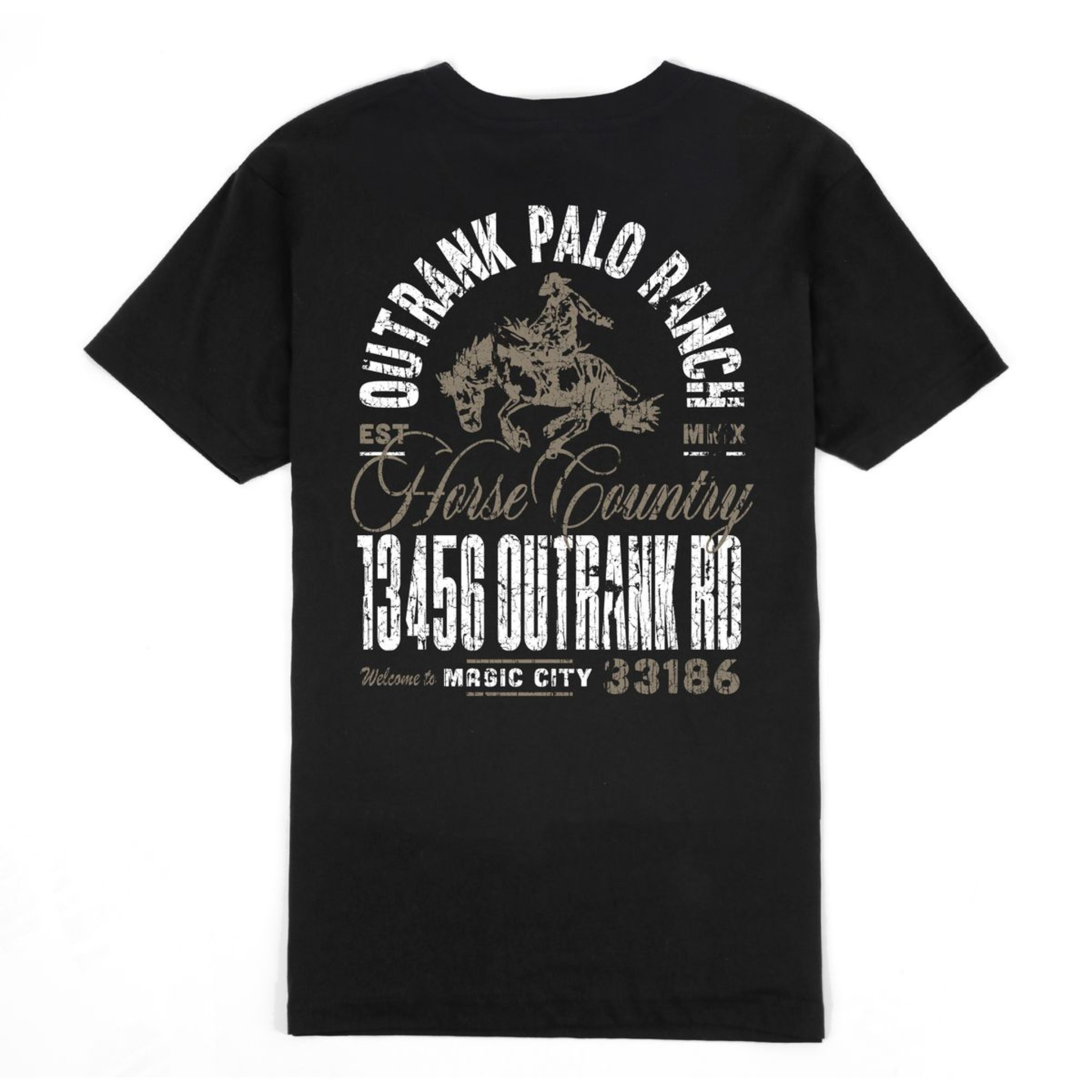 Outrank "Horse Country" Tee (Black) - Outrank