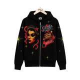 Dry Rot "Famous" Zip Up Hoodie (Black)