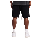 Memory Lane "Studded Fleece" Long Shorts (Black) - Memory Lane