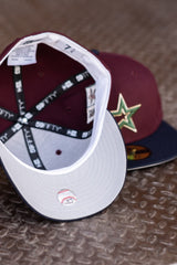 New Era Houston Astros 2000 Inaugural Season Grey UV (Maroon/Navy) 59Fifty Fitted - New Era