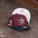 New Era Houston Astros 2000 Inaugural Season Grey UV (Maroon/Navy) 59Fifty Fitted - New Era