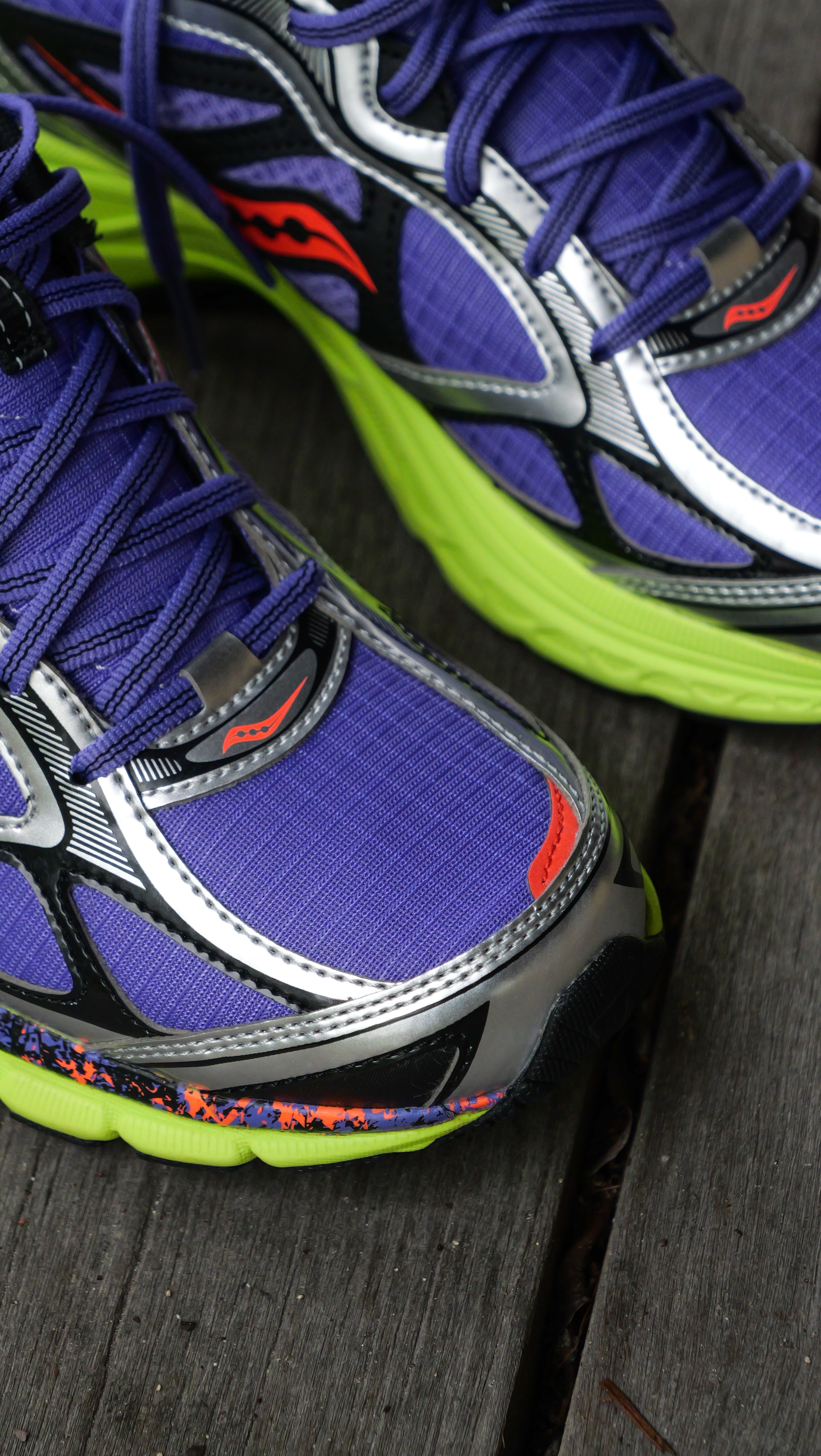 Mens Saucony ProGrid Guide 7 (Purple/Citron) - Saucony