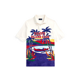 Polo Ralph Lauren Classic Fit Mesh Graphic Polo Shirt (Tahiti Island Club) - Polo Ralph Lauren